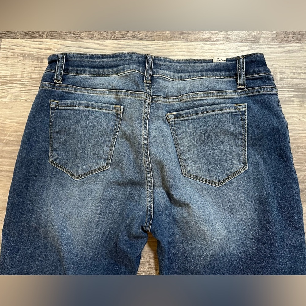 KanCan Jeans Womens SZ 31 Los Angeles Distressed Ankle Zipper Medium Wash Denim - Picture 5 of 11
